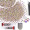 2000PCS SS12/3mm Flatback Crystal AB Rhinestones with 2Pcs Glue